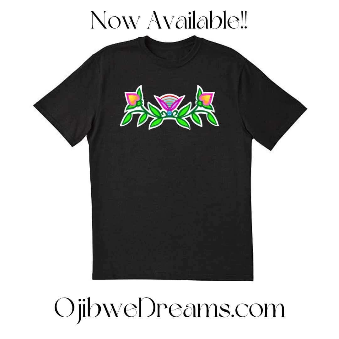Black Floral Tshirt Size Medium #3