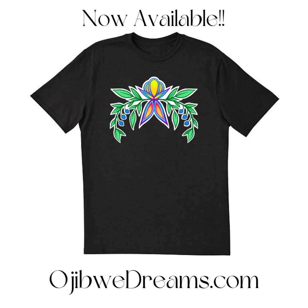 Black Floral #2 Tshirt Size Large
