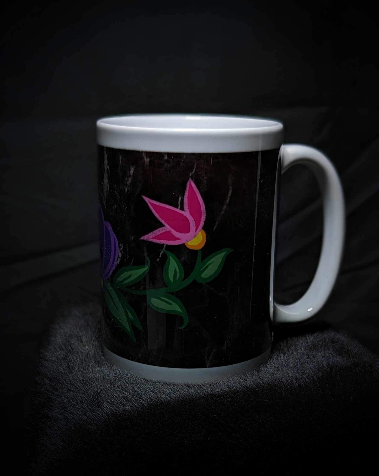 15 oz Coffee Mugs with Floral Design