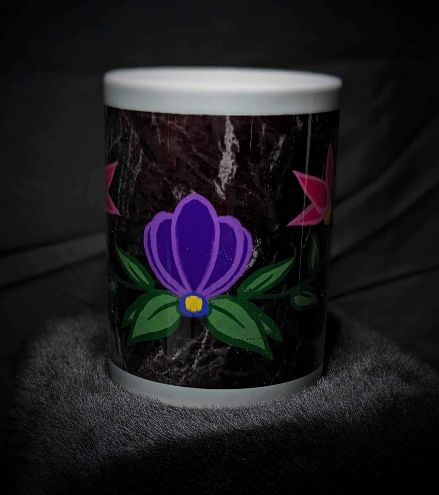 15 oz Coffee Mugs with Floral Design