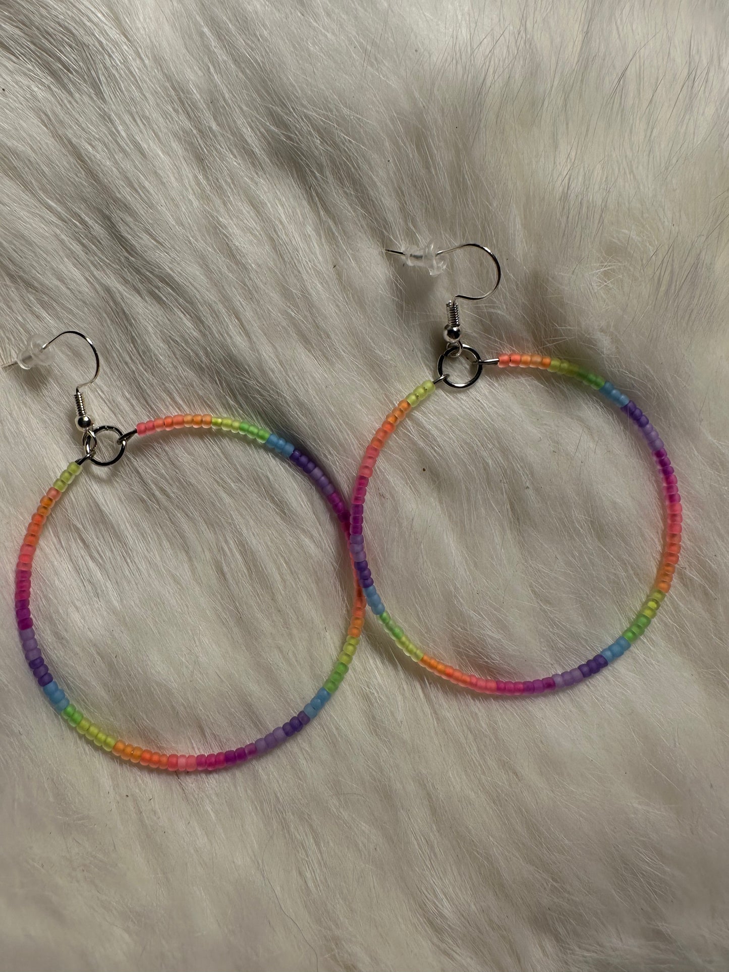 Neon hoop earrings