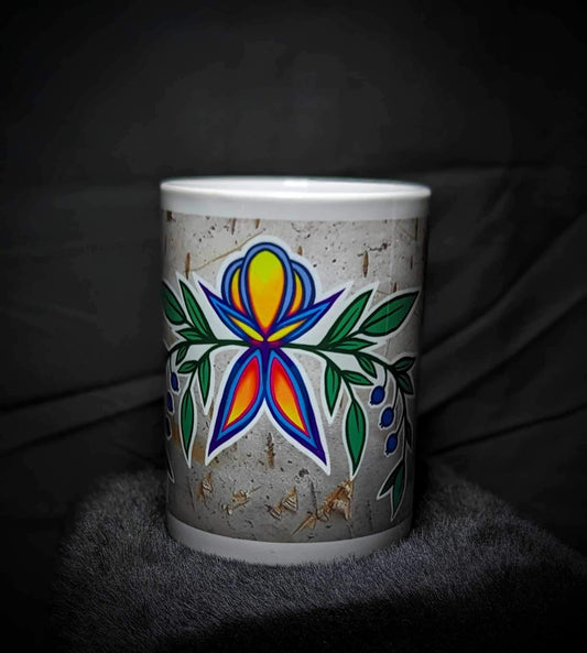 15 oz Coffee Mug with Floral Design