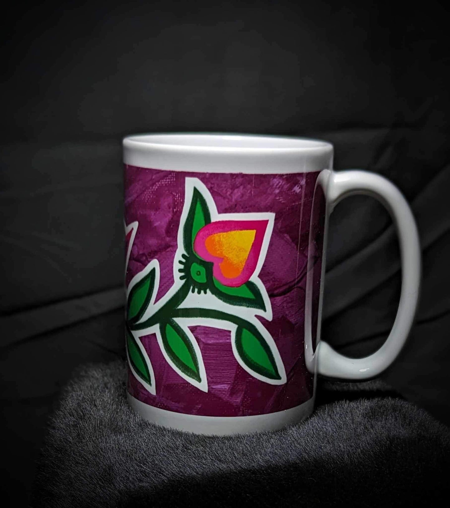 15oz Coffee Mug with Floral Design