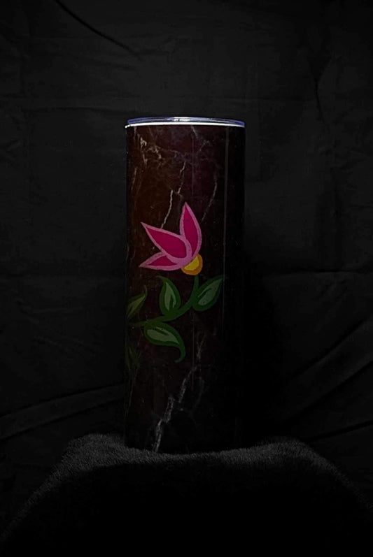 20oz tumbler with floral design