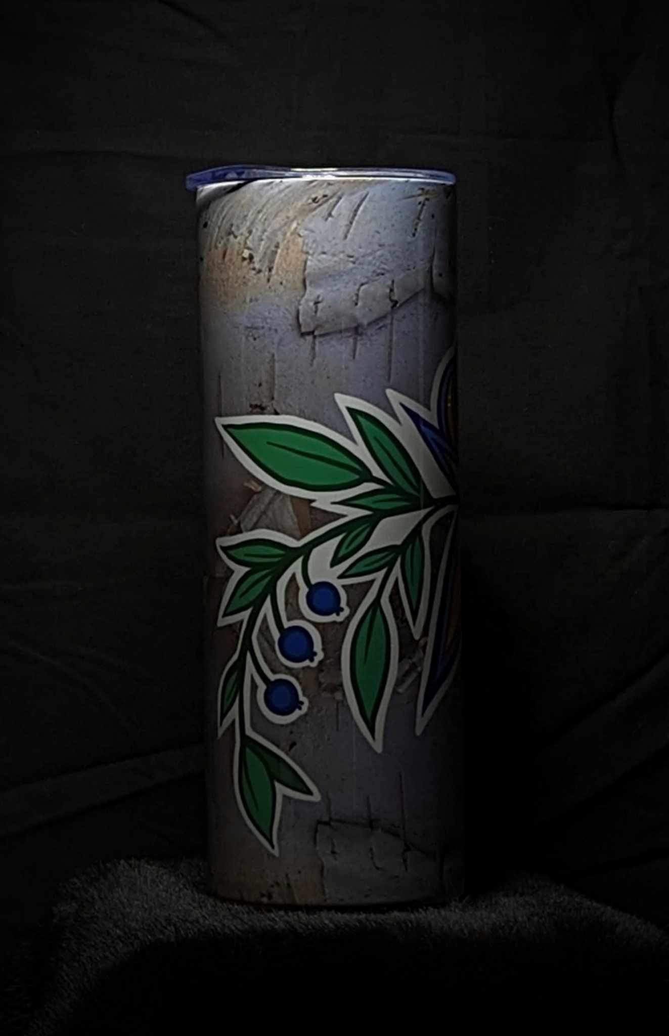 20oz Tumbler with Floral Design