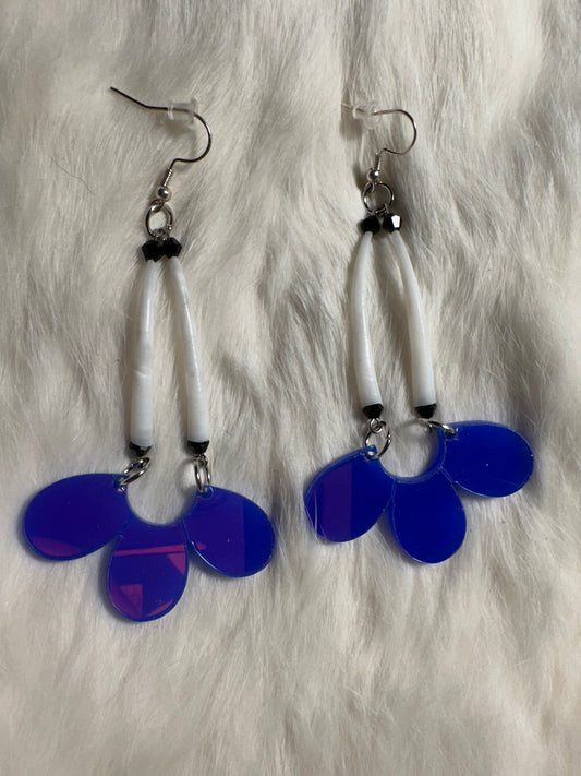 Acrylic and dentalium earrings